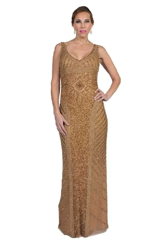 Time-Limited Offer Theia Shining Gilded Mesh Long Dress 881772 - 1 Pc. Gold in size 8 Available Time-Limited Offer Theia Shining Gilded Mesh Long Dress 881772 - 1 Pc. Gold in size 8 Available