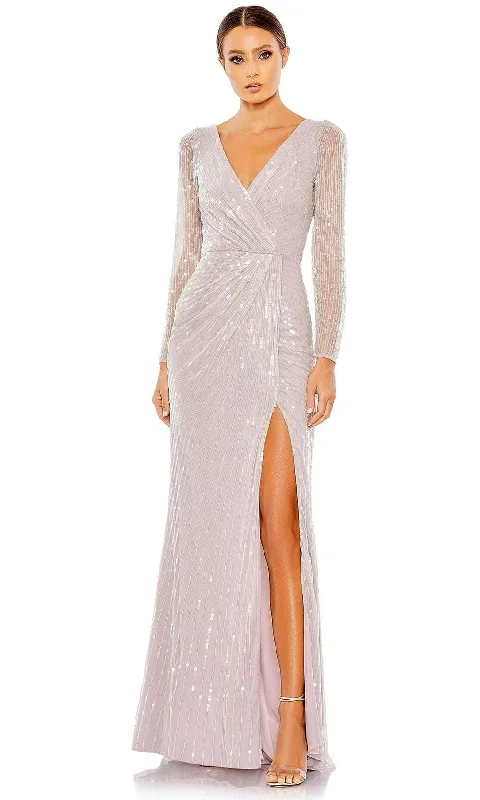 Special Buy Mac Duggal 93660 - Faux Wrap Sequined Evening Dress