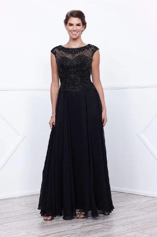 Flash Deals Nox Anabel Cap Sleeve Illusion Lattice Gown 5149