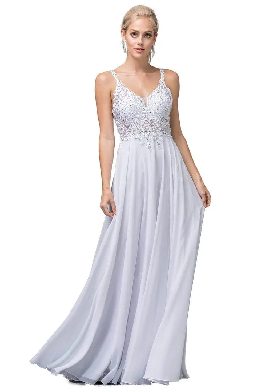 New Markdowns Dancing Queen - 142 Embellished V-Neck A-Line Wedding Gown