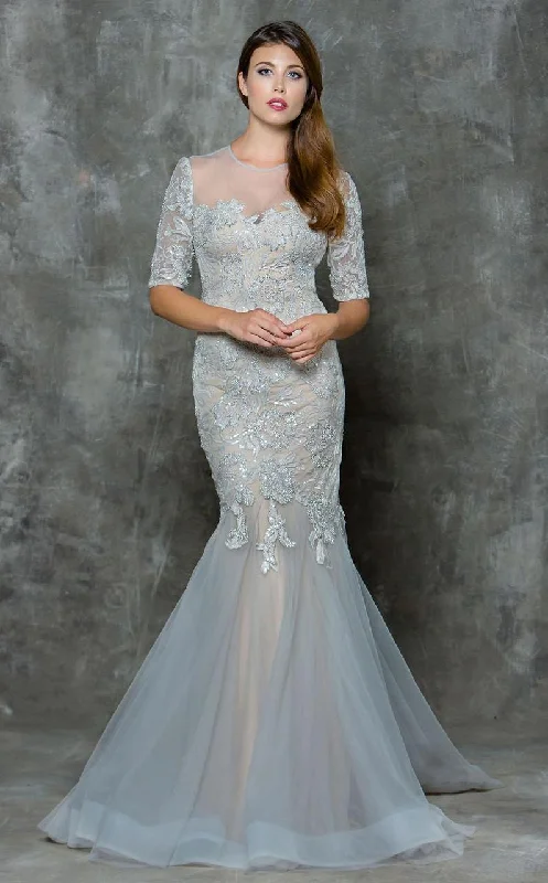 Major Savings Marsoni by Colors Adorned Illusion Cutout Mermaid Gown