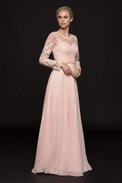 Price Drop Colors Dress - Long Sleeve Lace A-line Dress G755 - 1 pc Blush In Size 14 Available Price Drop Colors Dress - Long Sleeve Lace A-line Dress G755 - 1 pc Blush In Size 14 Available