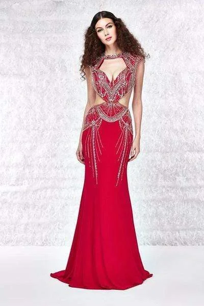 Massive Deals Angela & Alison - Jeweled Trumpet Dress 61171 - 1 pc Hot Red In Size 6 Available Massive Deals Angela & Alison - Jeweled Trumpet Dress 61171 - 1 pc Hot Red In Size 6 Available