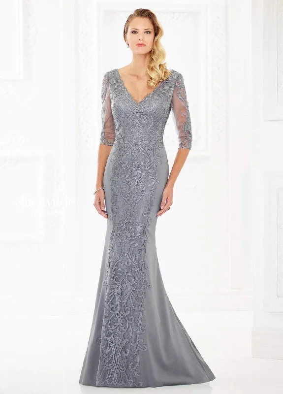 Crazy Savings Mon Cheri V-neck Embellished Sheath Gown 118969