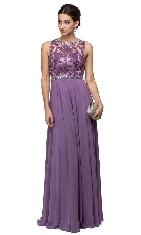 The Best Prices Dancing Queen 9458 Beaded Illusion Lace Applique A-Line Dress - 1 pc Dusty Lilac in Size XS Available The Best Prices Dancing Queen 9458 Beaded Illusion Lace Applique A-Line Dress - 1 pc Dusty Lilac in Size XS Available
