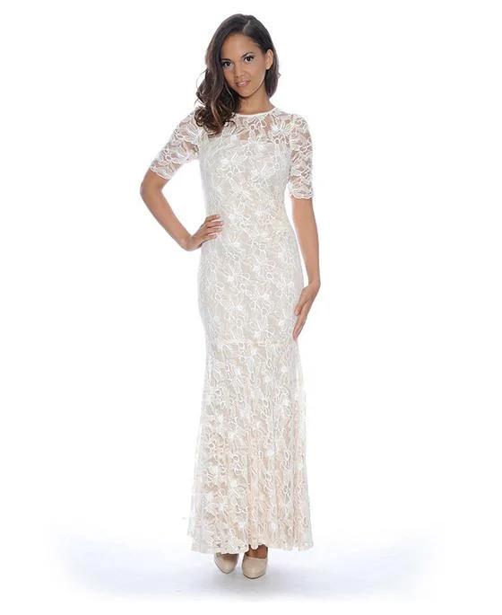 Inventory Reduction Decode 1.8 Half Sleeve Illusion Lace Sheath Dress - 1 pc Champagne In Size 18W Available Inventory Reduction Decode 1.8 Half Sleeve Illusion Lace Sheath Dress - 1 pc Champagne In Size 18W Available