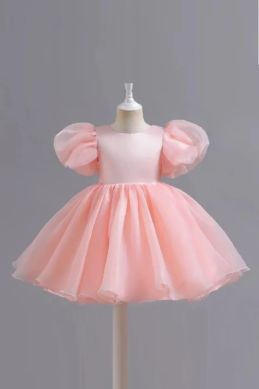 Great Bargains Elegant flower girl pink Cute dress birthday party Short Evening Gown Great Bargains Elegant flower girl pink Cute dress birthday party Short Evening Gown