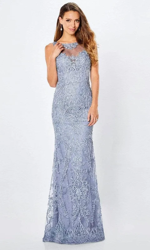 Limited Stock Montage by Mon Cheri - Lace Cutout Back Evening Dress 221971