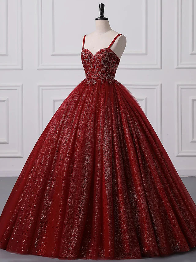 Bargain Prices Prom Dresses Princess Dress Graduation Floor Length Sleeveless Spaghetti Strap Lace with Beading Appliques Bargain Prices Prom Dresses Princess Dress Graduation Floor Length Sleeveless Spaghetti Strap Lace with Beading Appliques