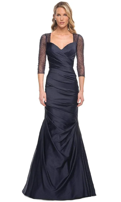Limited Availability La Femme 30138SC - Beaded Illusion Mermaid Formal Dress