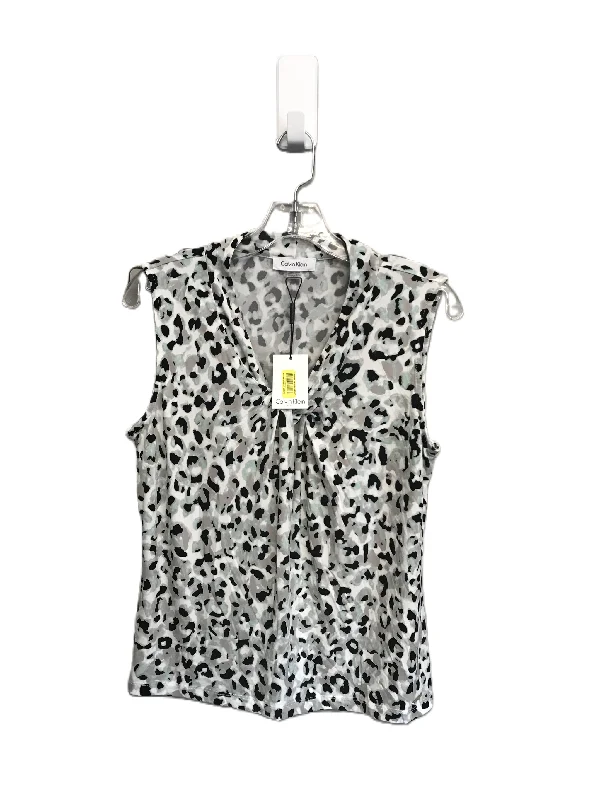 Fantastic Offers Animal Print Top Sleeveless By Calvin Klein, Size: M