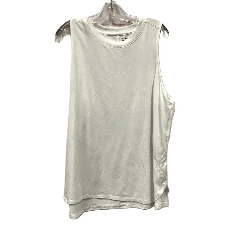 New Deals Athletic Tank Top By Tek Gear In White, Size: 1x