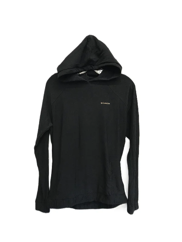 Online Exclusive Black Athletic Top Long Sleeve Hoodie By Columbia, Size: M