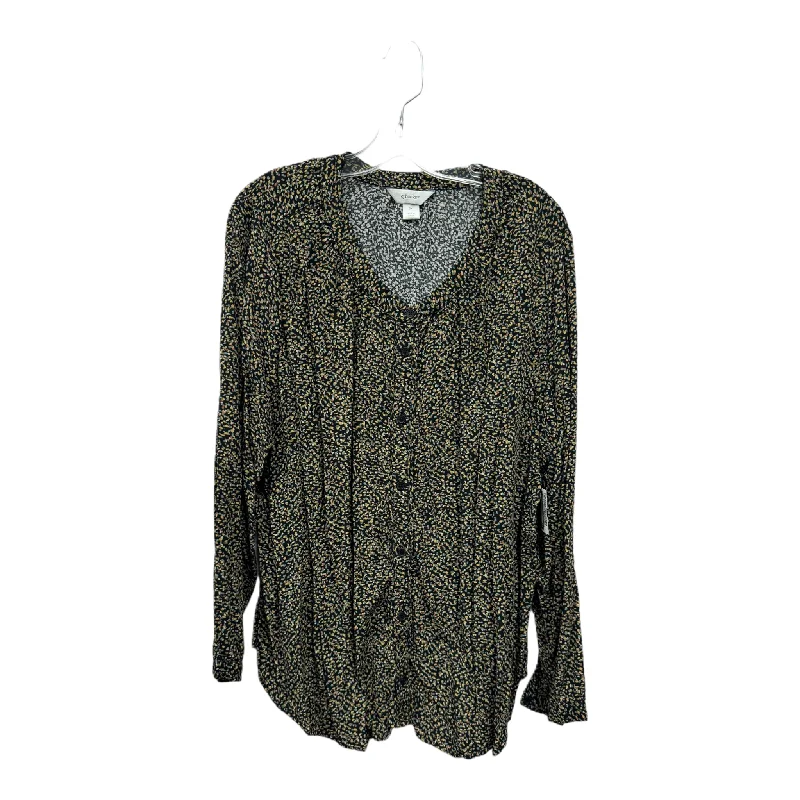 Mega Sale Black Top Long Sleeve By Cj Banks, Size: 2x