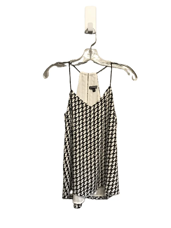 Loyalty Reward Black & White Top Sleeveless By Express, Size: Xs