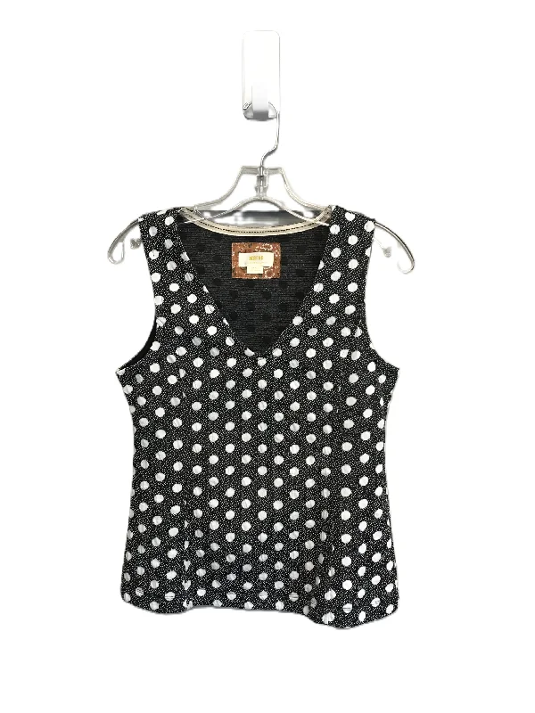 Hurry In Black & White Top Sleeveless By Maeve, Size: S