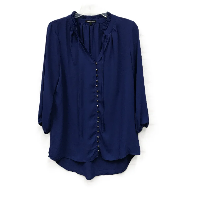 Bargain Prices Blue Top Long Sleeve By Staccato, Size: L