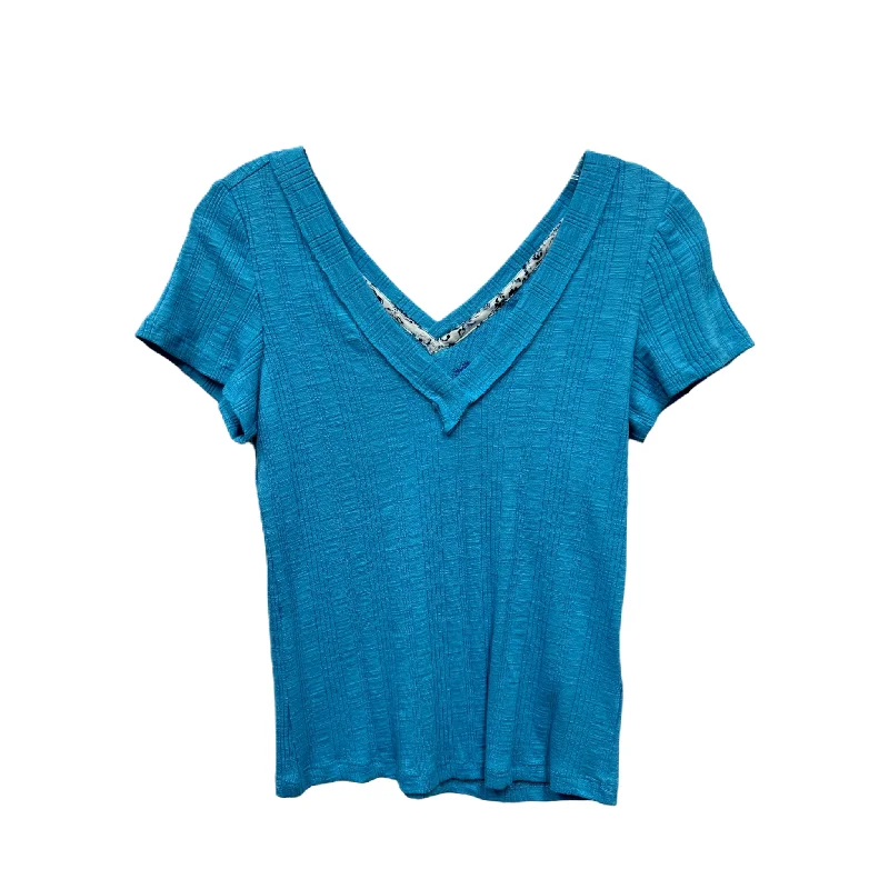 Savings Galore Blue Top Short Sleeve By Pilcro, Size: M
