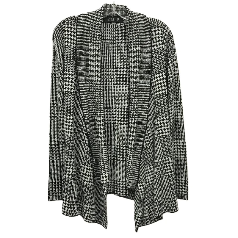 Limited Time Discount Cardigan By Kasper In Black & White, Size: S
