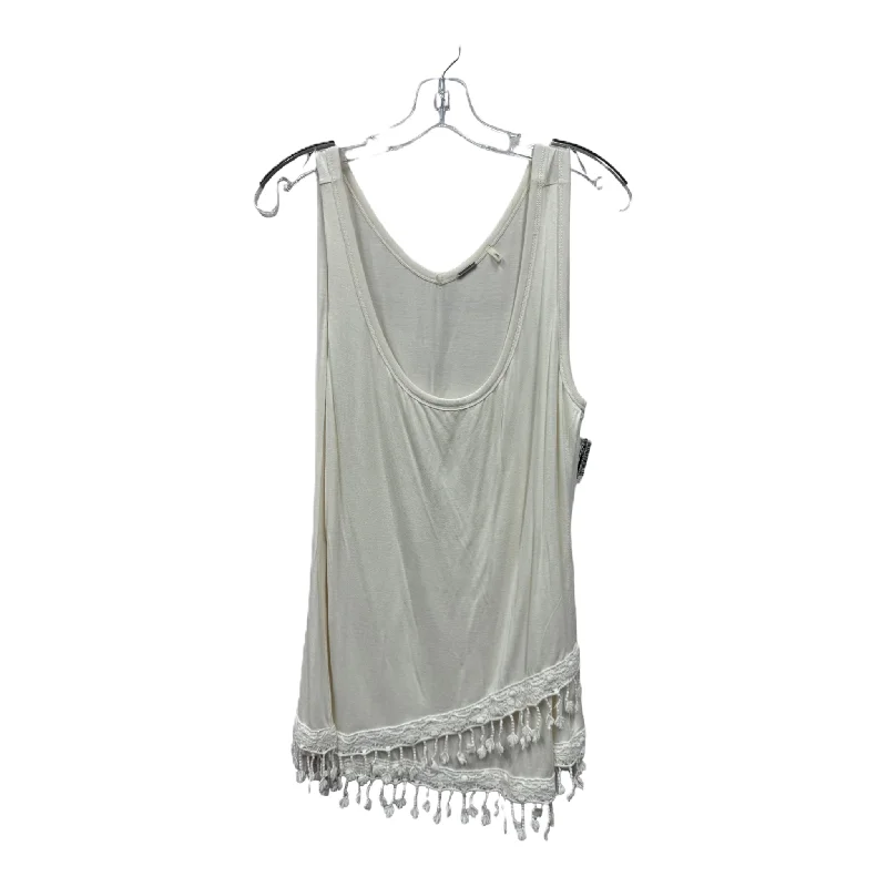 Members Only Cream Top Sleeveless By Elie Tahari, Size: Xl