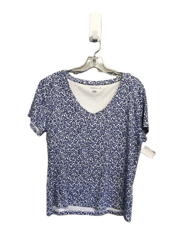 Price Slash Floral Print Top Short Sleeve By Tommy Hilfiger, Size: Xl
