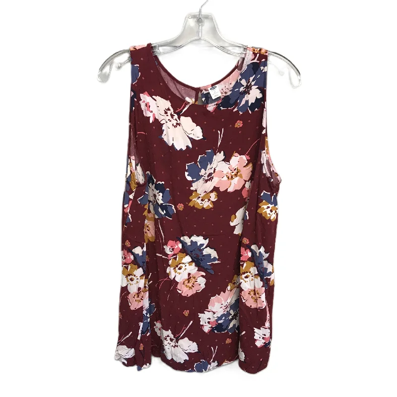 Price Reduction Floral Print Top Sleeveless By Old Navy, Size: 3x