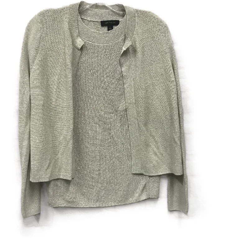 Early Access Gold & White Sweater 2pc By Ann Taylor, Size: M