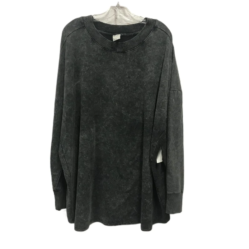 Low Prices Grey Athletic Top Long Sleeve Crewneck By All In Motion, Size: 3x