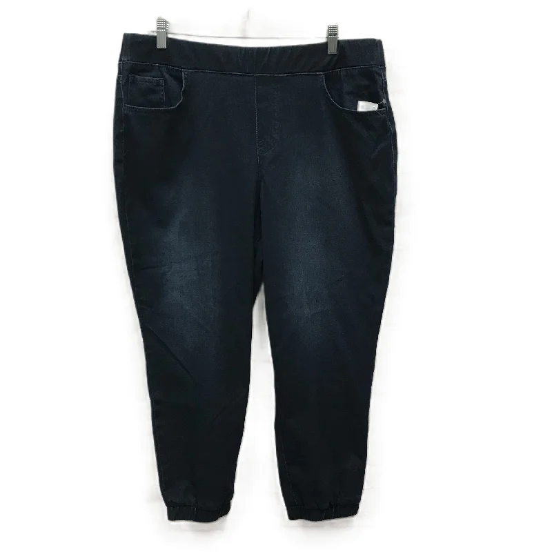 Massive Deals Jeans Jeggings By Logo In Blue Denim, Size: 16 petite