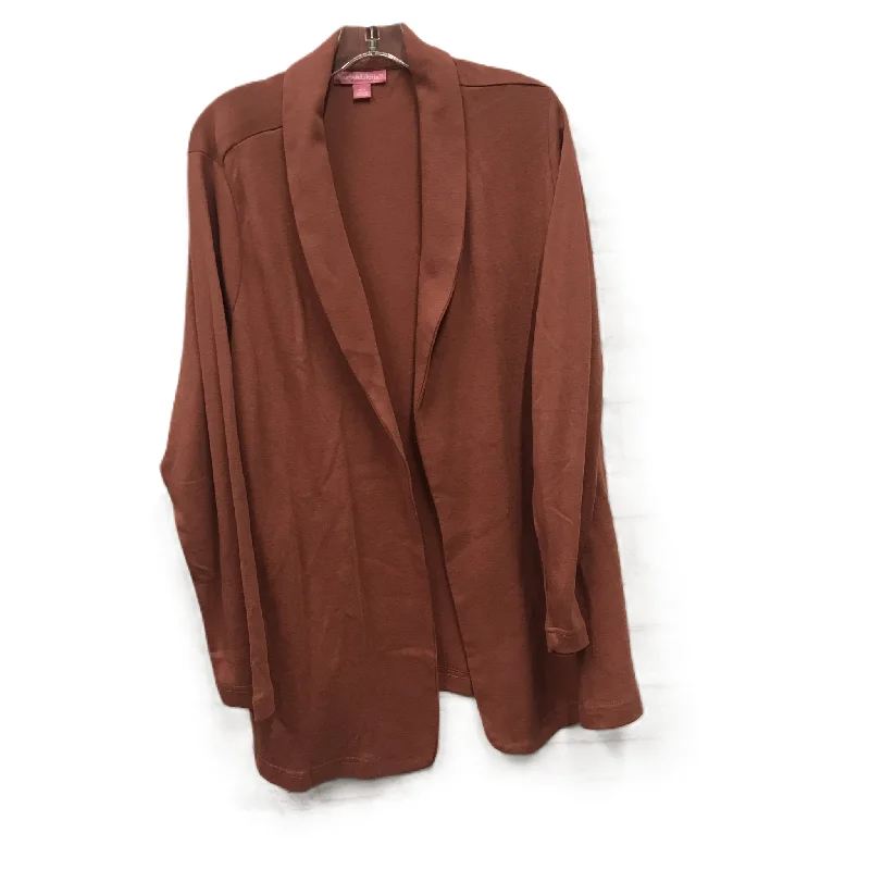Fantastic Deals Orange Sweater Cardigan By Woman Within, Size: 1x