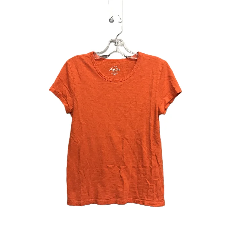 Can't Miss Orange Top Short Sleeve Basic By J. Crew, Size: S