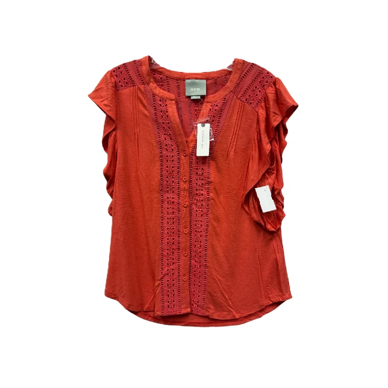 Super Sale Orange Top Short Sleeve By Maeve, Size: S