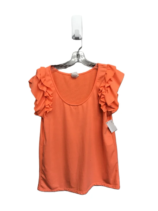 Value Deals Orange Top Sleeveless By Bibi, Size: Xl