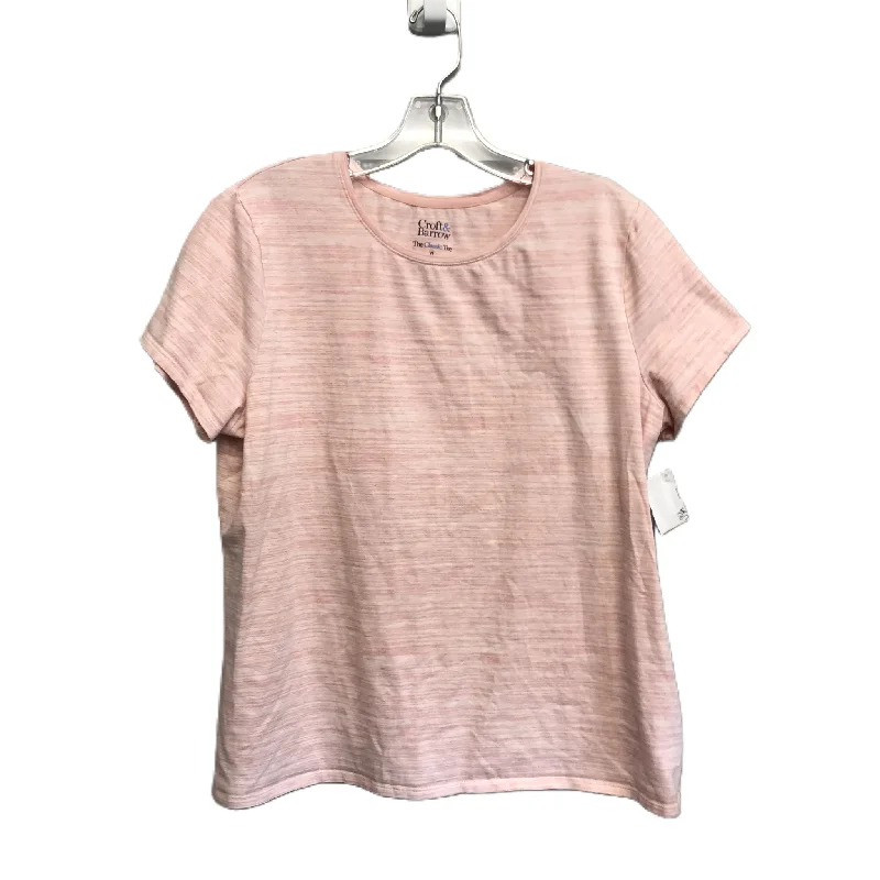 Great Deals Peach Top Short Sleeve Basic By Croft And Barrow, Size: Xl
