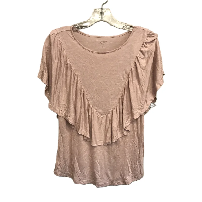 Holiday Sale Pink Top Short Sleeve By Loft, Size: M