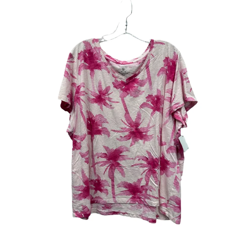 Reduced Prices Pink Top Short Sleeve By Sonoma, Size: 3x