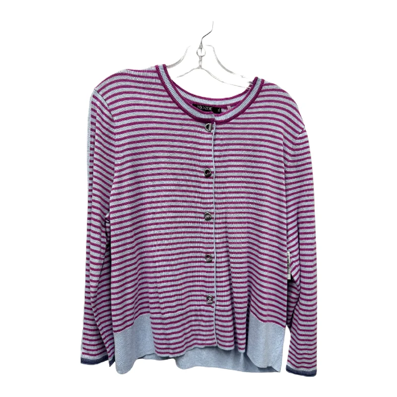 Weekend Special Purple Sweater Cardigan By Nic + Zoe, Size: 1x