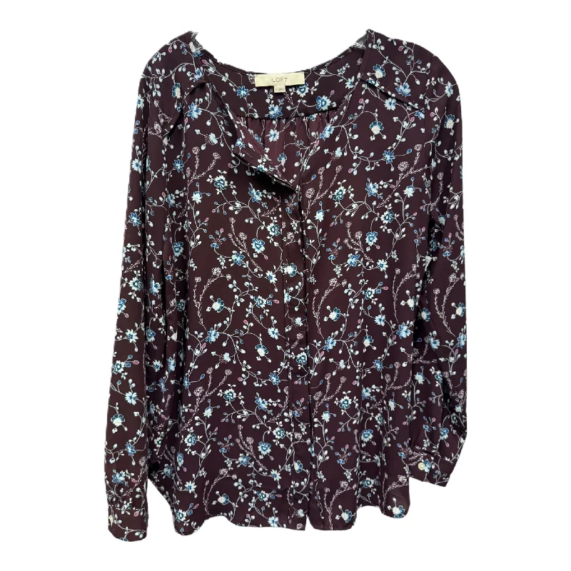 Weekend Deal Purple Top Long Sleeve By Loft, Size: M