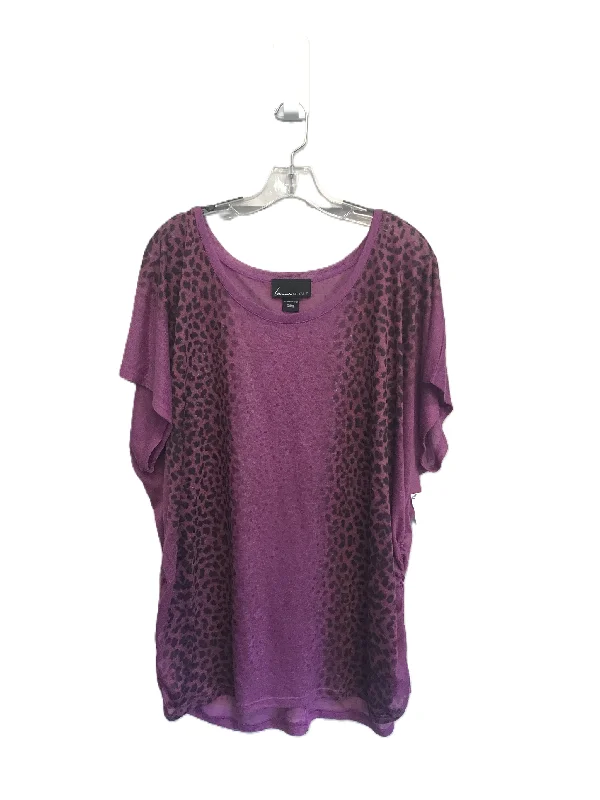 Super Bargain Purple Top Short Sleeve By Lane Bryant, Size: 4x