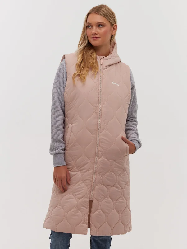 Recca Honeycomb Quilted Maxi Vest