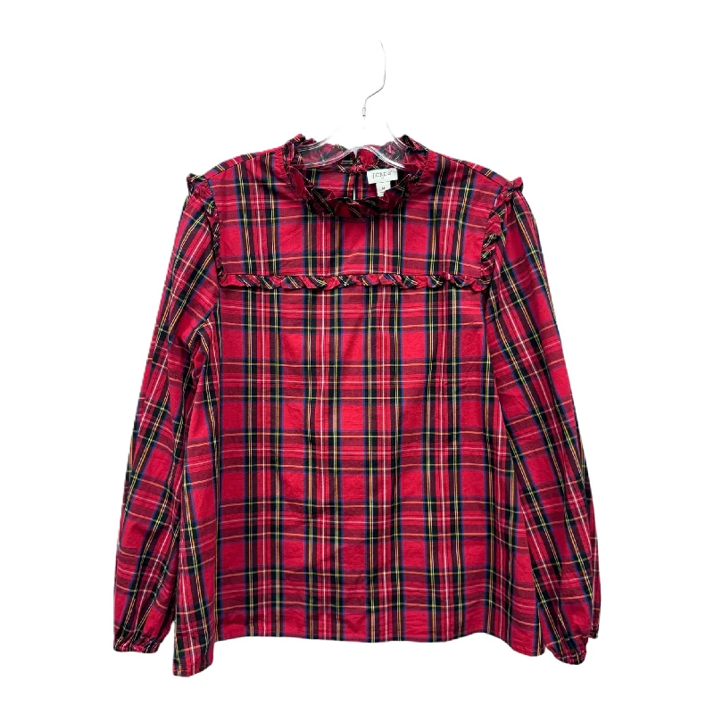 New Arrival Red Top Long Sleeve By J. Crew, Size: M