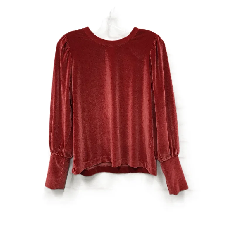 Limited Time Red Top Long Sleeve By Loft, Size: M