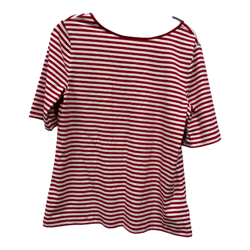 Exclusive Deal Red Top Short Sleeve By Chaps, Size: Xl