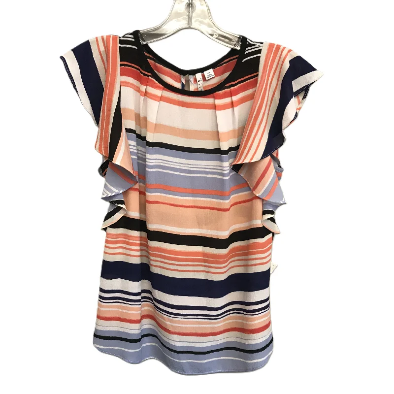 Special Savings Striped Pattern Top Short Sleeve By Elle, Size: Xs