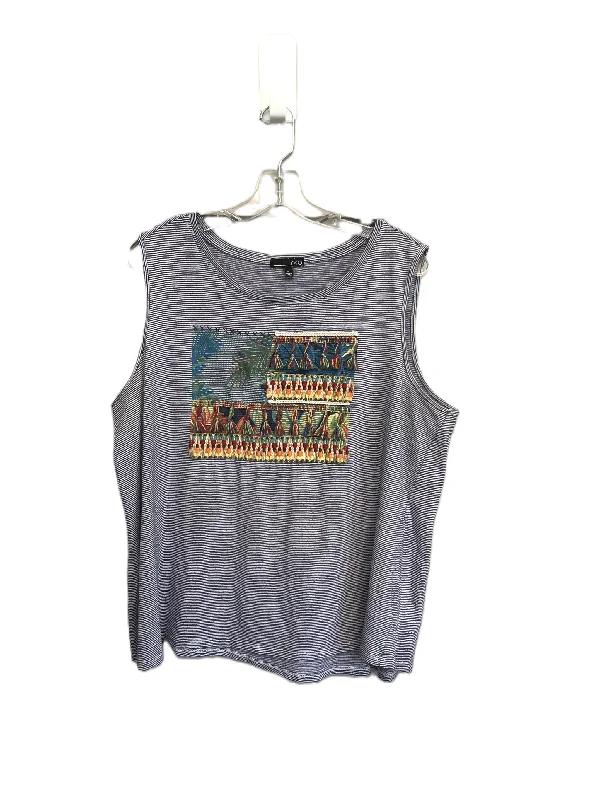 Deep Discounts Striped Pattern Top Sleeveless By Rafaella, Size: Xl