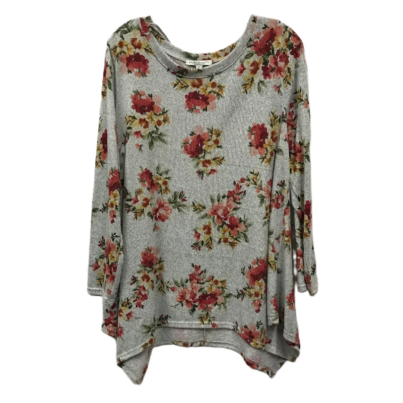 Savings Alert Sweater By Green Envelope In Grey, Size: 1x