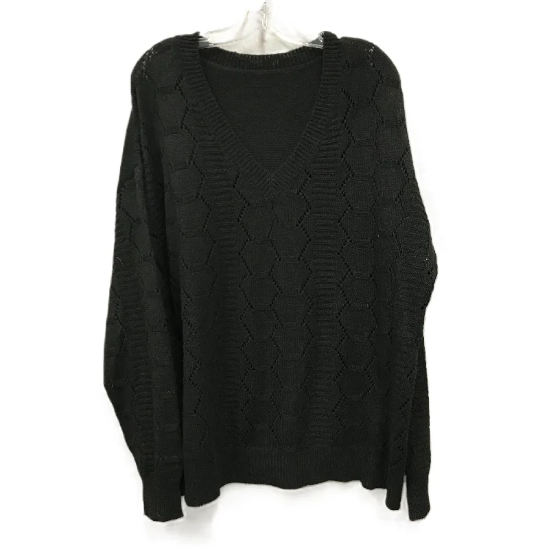 Bonus Savings Sweater By Shein In Black, Size: 3x