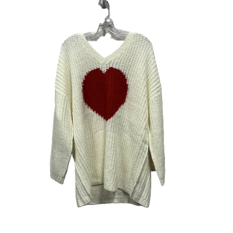 Sweater By Torrid In Ivory, Size: 3x