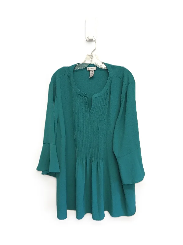 Quick Sale Teal Top Long Sleeve By Catherines, Size: 3x