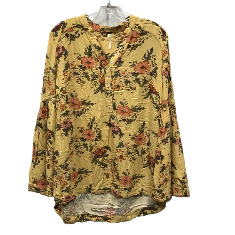New Markdowns Top Long Sleeve By Free People In Yellow, Size: S